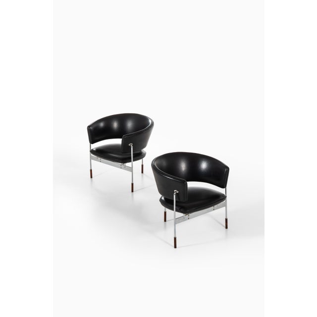Wood Set of Norwegian Rosewood Model Cirkel Lounge Chairs by Sigurd Resell for Rastad & Relling, 1960s For Sale - Image 7 of 13