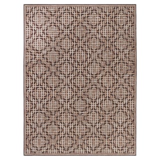 Modern Pavilion Geometric Design Handmade Wool Rug by Dorie Leslie Blau For Sale