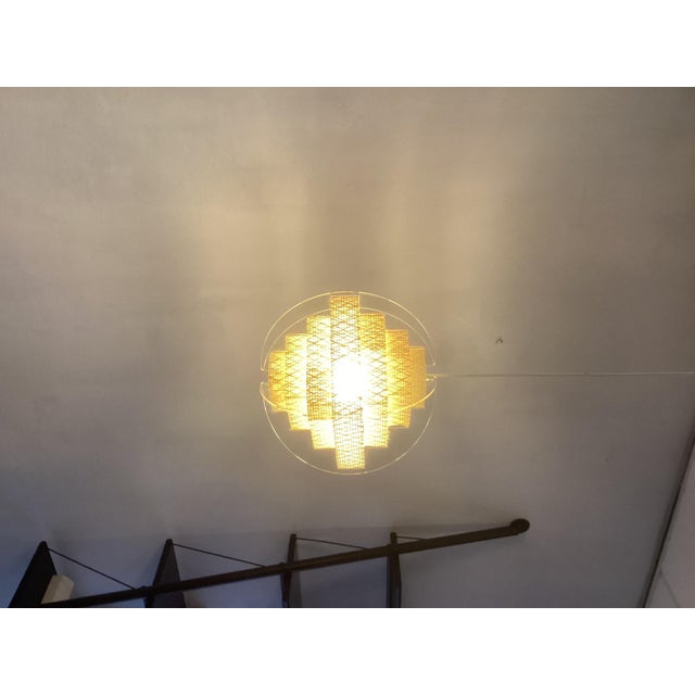 Vintage Acrylic Glass Pendant Light, 1980s For Sale - Image 6 of 8