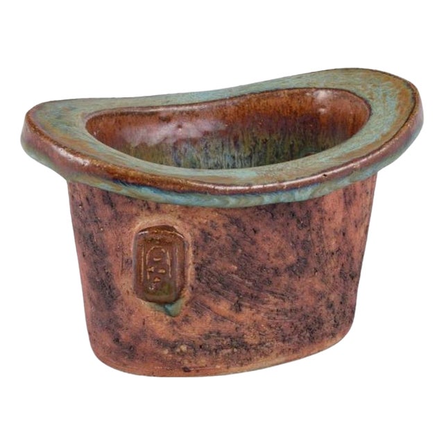 Modernist Swedish Ceramic Vase by Curt Magnus Addin, 1970s For Sale