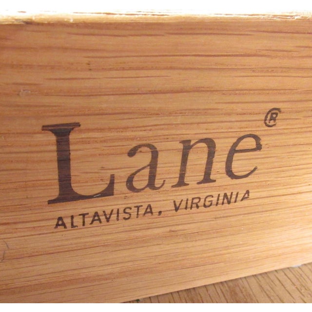 1970s Two-Piece Sideboard with Display Shelf by Lane - 2 Pieces For Sale - Image 10 of 12