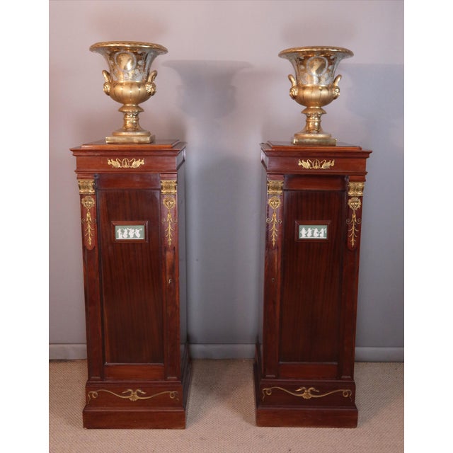 Large Antique Side Tables with Doors, 1800s, Set of 2 For Sale - Image 12 of 12