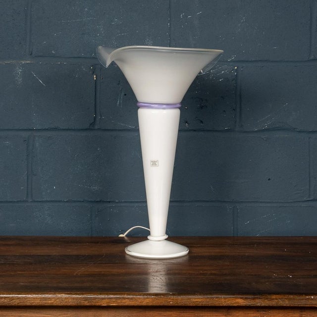 Vintage Italian Murano Glass Table Lamp, 1990 For Sale - Image 3 of 12
