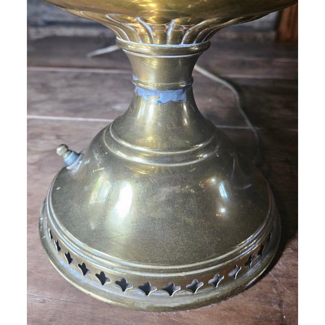 Late 19th Century Bradley and Hubbard Lamp With Original Hand Painted Shade For Sale - Image 16 of 17