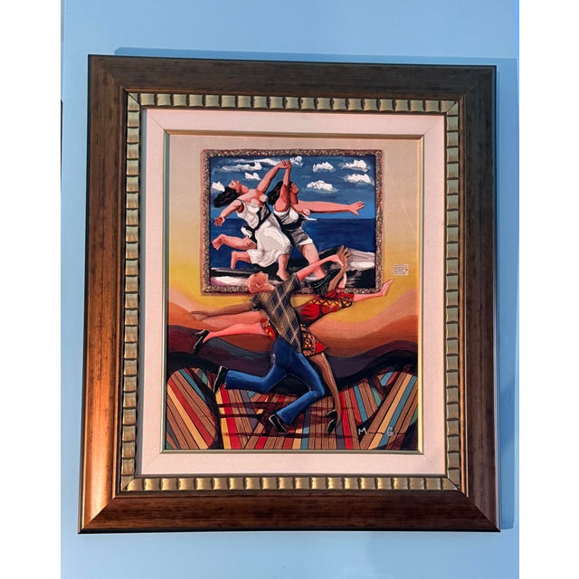 Blue Contemporary Glynn Marcus “Life Imitating Art (Picasso Painting)” Giclee on Canvas With Hand Embellishment and Bas Relief Signed For Sale - Image 8 of 11
