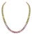 Natural 18k Gold Multi Sapphire Necklace, 48.06ct, New Design For Sale