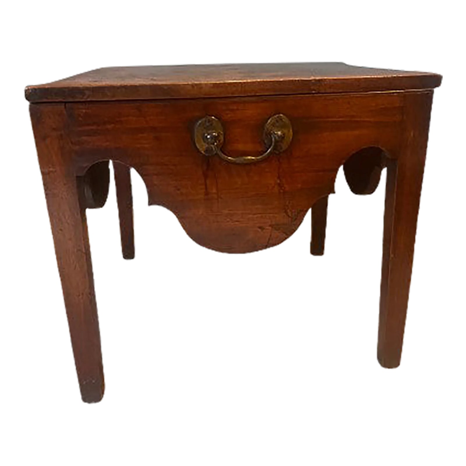 1910s Antique Colonial Revival Side Table With Storage | Chairish