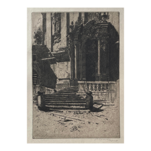 1911 Jan Vondrous Prague Church Etching