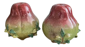 Chinese Ceramic Altar Fruit Pears - a Pair