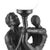 1970s 1970s Sculptural Black Figural Table Lamp With Frosted White Globe For Sale - Image 5 of 11