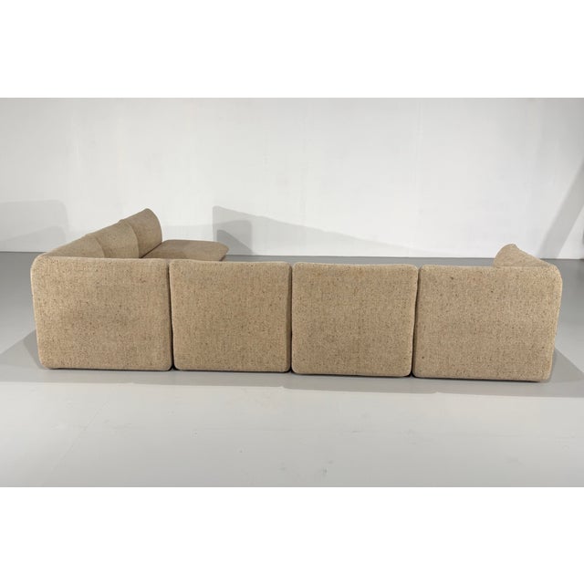 1980s Modular Sofa in Beige Tweed from Strafor, 1980s, Set of 6 For Sale - Image 5 of 8