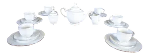 Tea Service for Six People from Bogucice Porcelain, Set of 21