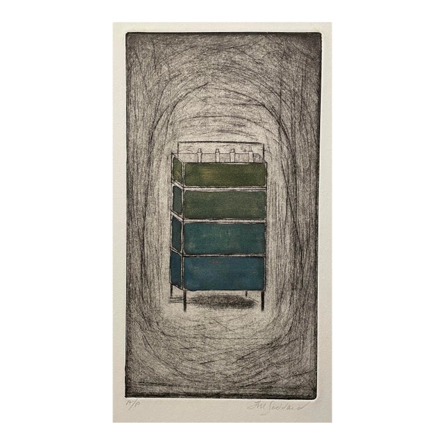 Artist's Proof Still Life Color Etching by Goddard For Sale