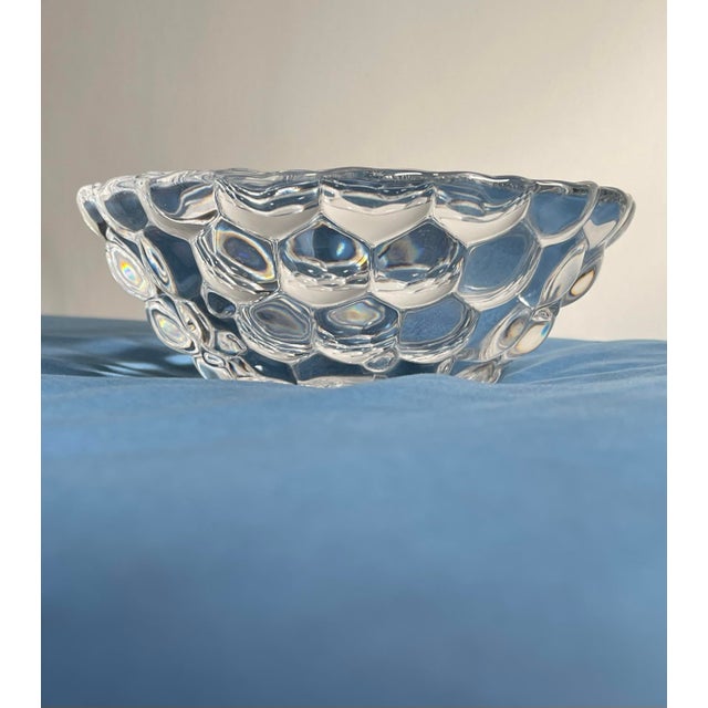 Orrefors Late 20th Century Orrefors Raspberry Crystal Serving Bowl For Sale - Image 4 of 9