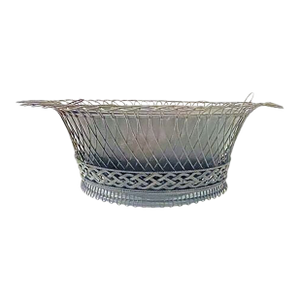 Antique Wire Cachepot W/Liner