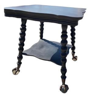Square Barley Twist Table with Ball Feet, 1890s