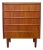 Danish Teak Five Drawer Dresser For Sale