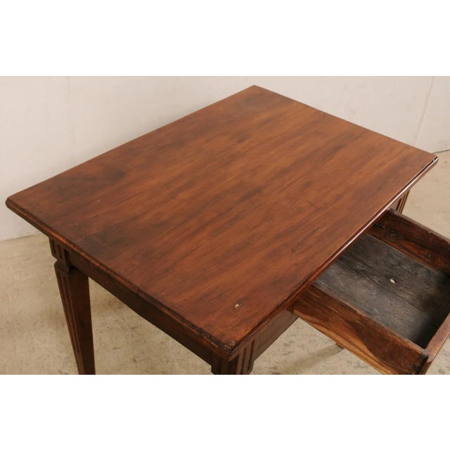 Italian Small Table with fluted Legs, 19th Century For Sale - Image 10 of 11