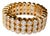 18K Two Tone Gold La Reina Diamond Designer Eternity Band Ring For Sale