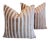 Textile French Velvet Striped Feather/Down Pillows 24" Square - Pair For Sale - Image 7 of 7