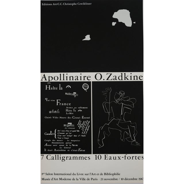 Ossip Zadkine, 7 calligrammes 10 eaux fortes, Lithograph For Sale