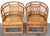 Brown Pair of Brighton Pavilion Revival Bamboo, Rattan and Caned Armchairs, Circa 1970 For Sale - Image 8 of 14
