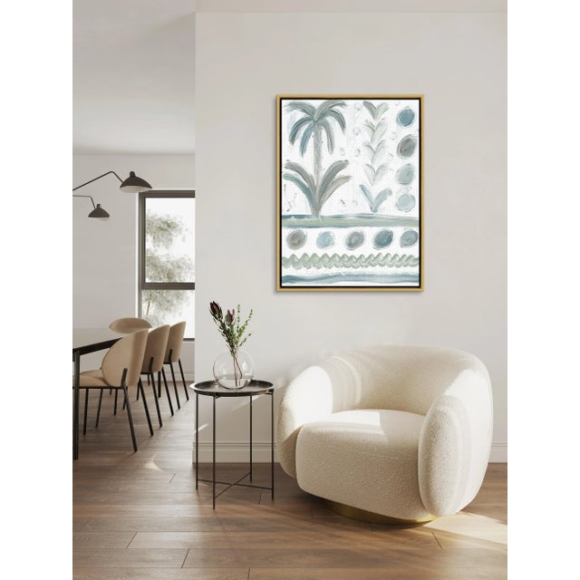 Contemporary Visoges Palm by Haley Mathewes in Gold Frame, Small Art Print on Canvas For Sale - Image 3 of 3