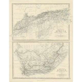 Antique Map of North-Western and South Africa by A.K. Johnston, 1865 For Sale