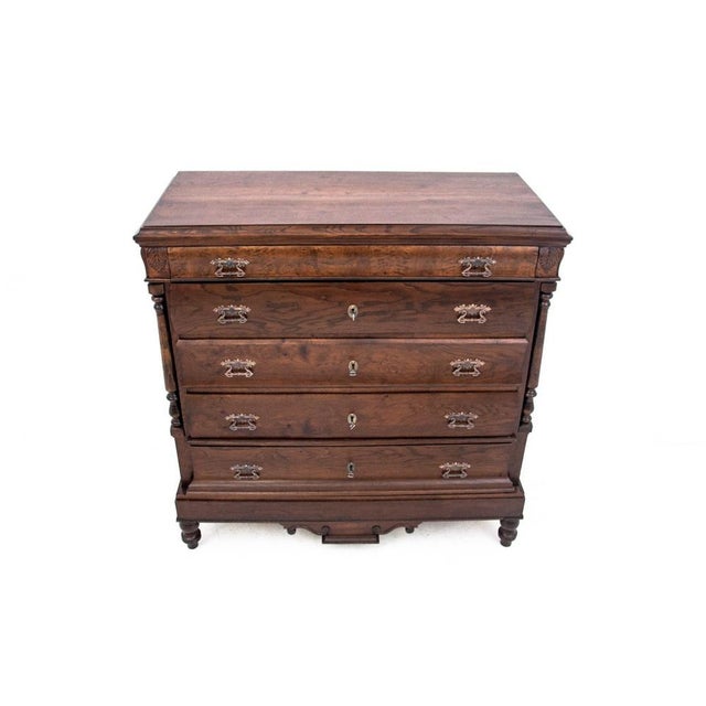 Antique Oak Chest of Drawers, Northern Europe, 1890s For Sale - Image 15 of 16