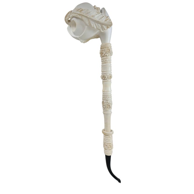 Large Carved Meerschaum Pipe with Case, Austria, 1880 For Sale - Image 3 of 7