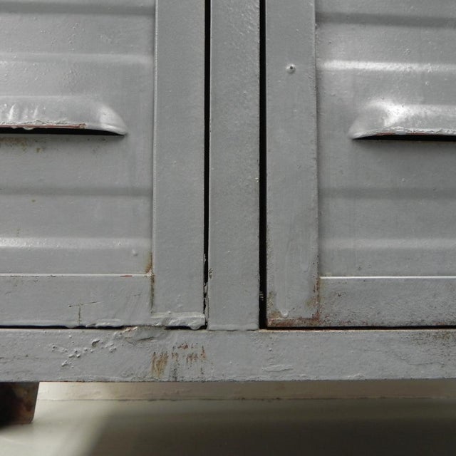 Industrial Steel Locker with 3 Doors, 1950s For Sale - Image 15 of 18
