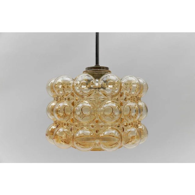 1 of 2 amber bubble glass ceiling lamp by helena tynell for limburg, germany 1960s dimensions height: 33.46 in. (85 cm)...