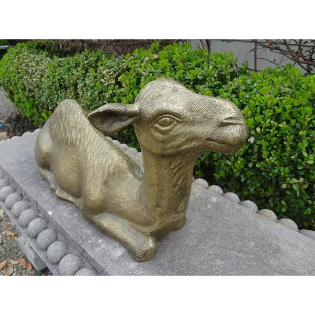 Hollywood Regency Hollywood Regency Brass Camel Statue For Sale - Image 3 of 13