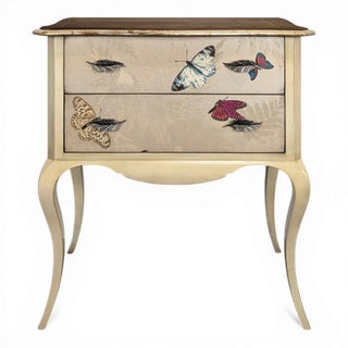 Grange Lacquered Chest of Drawers with Butterfly Motif For Sale