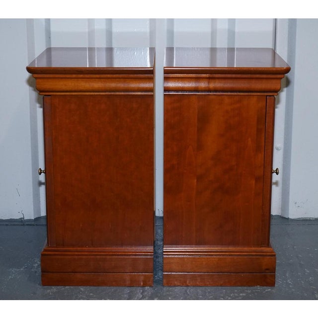 Vintage French Style Cherrywood Nightstands, Set of 2 For Sale - Image 12 of 18