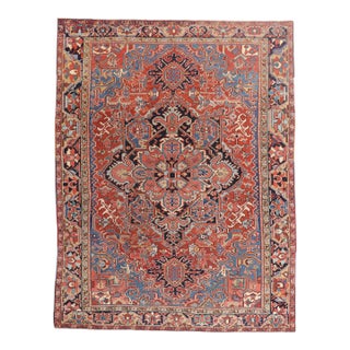 Antique Persian Heriz Rug, 09'06 X 12'03 For Sale