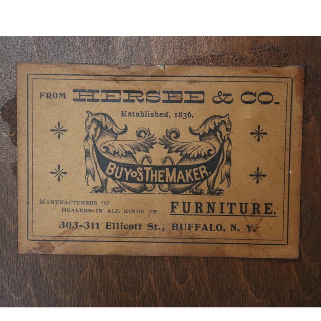 Traditional Oversized Antique Hersee & Co. Oak 2-Door Bookcase Signed C1910 For Sale - Image 3 of 9