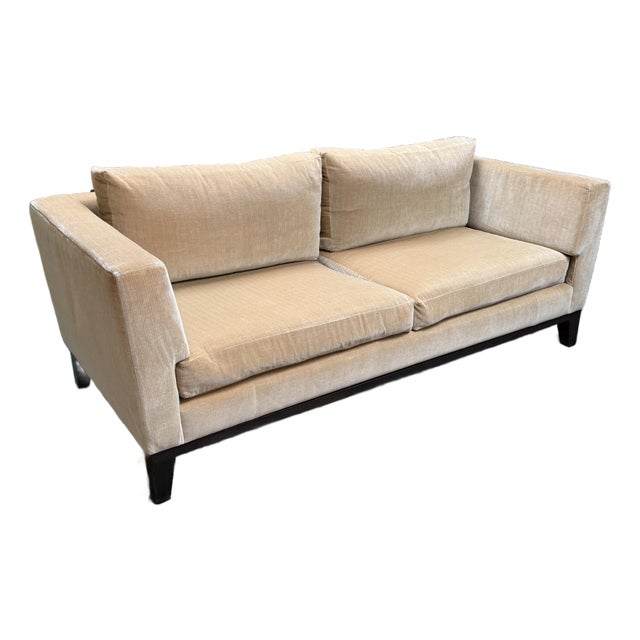 Custom Design Stripe Velvet Sofa For Sale