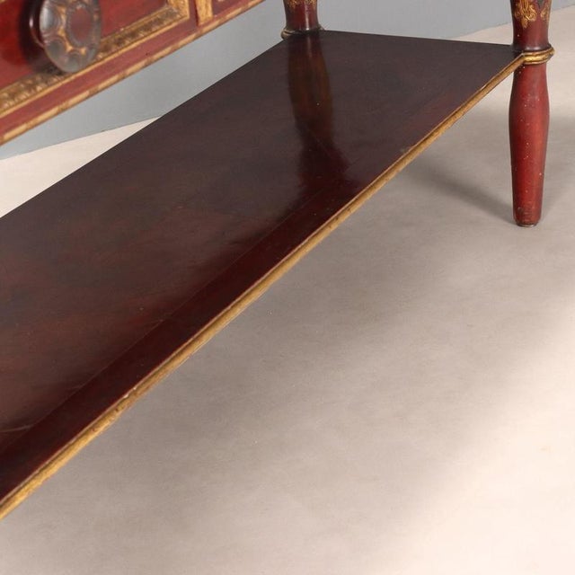 Walnut Console with Mirror For Sale - Image 10 of 14