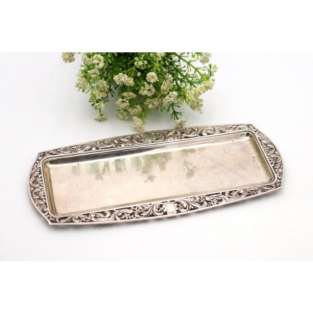 Silver Tray with Reliefs and Cutouts For Sale - Image 6 of 6