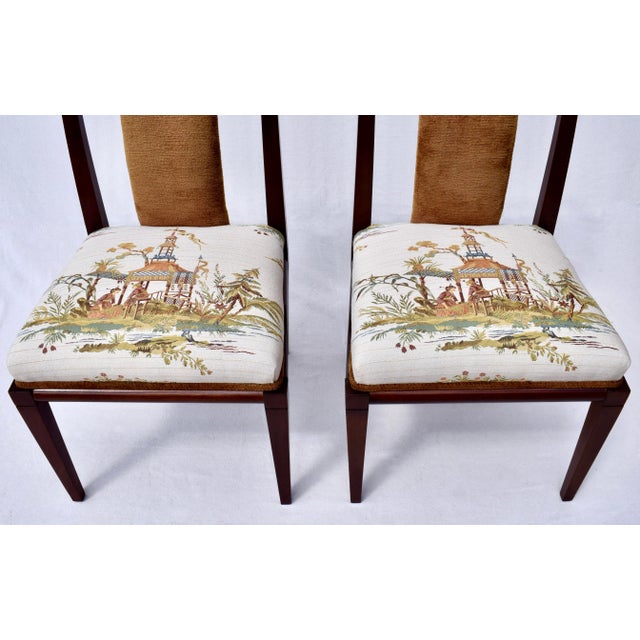 Set of 6 Mahogany Dining Chairs by Tommi Parzinger, 1950s For Sale - Image 11 of 12