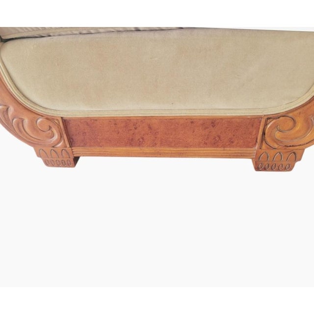 Make a grand design statement with this striking huge oversized Hollywood Regency accent chair by Century featuring...