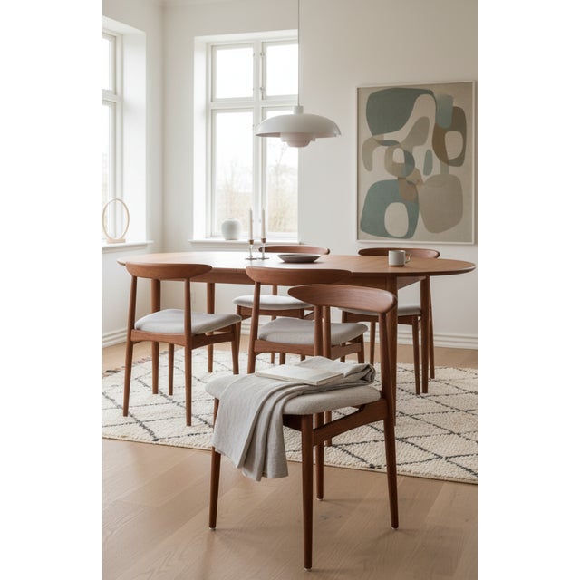Wood Chairs in Teak by Arne Hovmand Olsen for Mogens Kold, 1960s, Set of 6 For Sale - Image 7 of 18