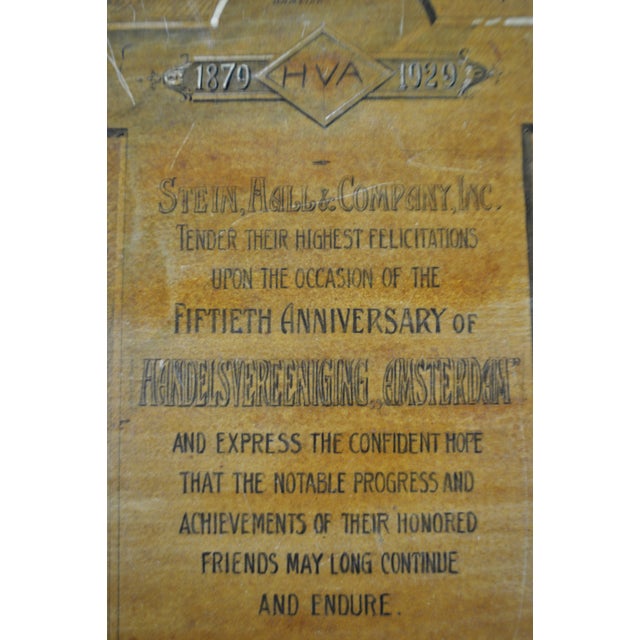 Art Deco Stein Hall and Company Plaque Design Drawing - Lacquered Paper ...