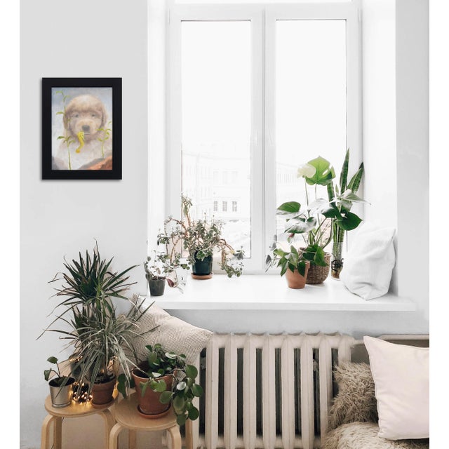 Textile "Seahorse and Puppy'' Original Framed Artwork by Stuart Dunkel For Sale - Image 7 of 9