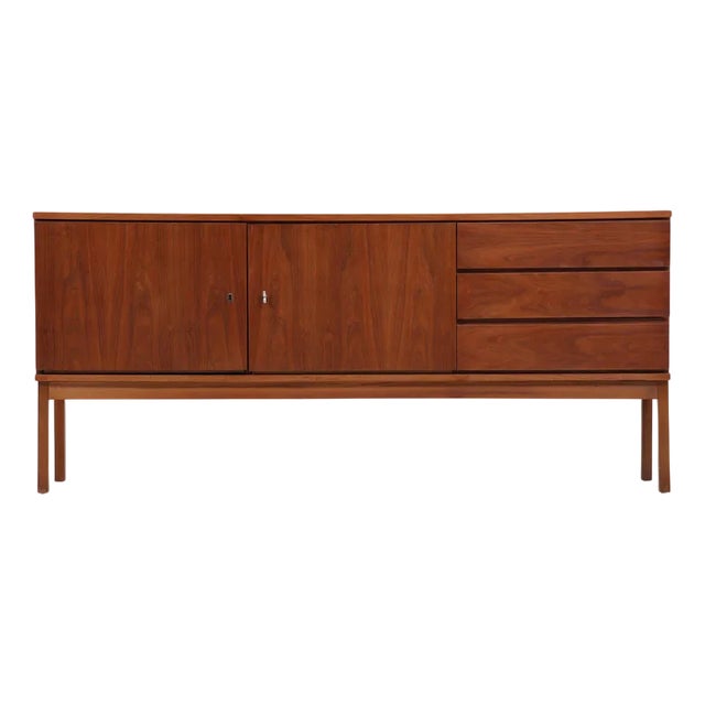 Mid-Century Walnut Sideboard with Drawers, 1960s For Sale