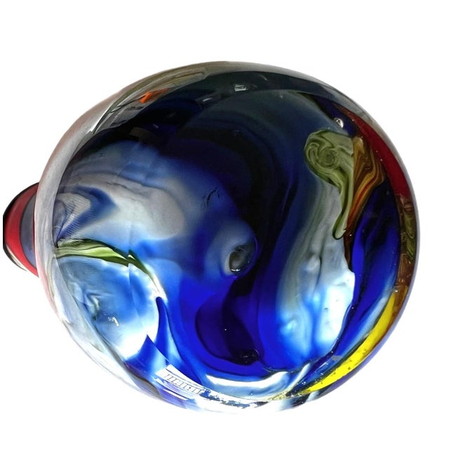 Brilliant Modern Art Glass Vase in Murano Style For Sale - Image 18 of 18