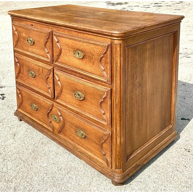Early 20th Century Vintage English Georgian Style Oak Gentleman’s Chest For Sale - Image 5 of 12
