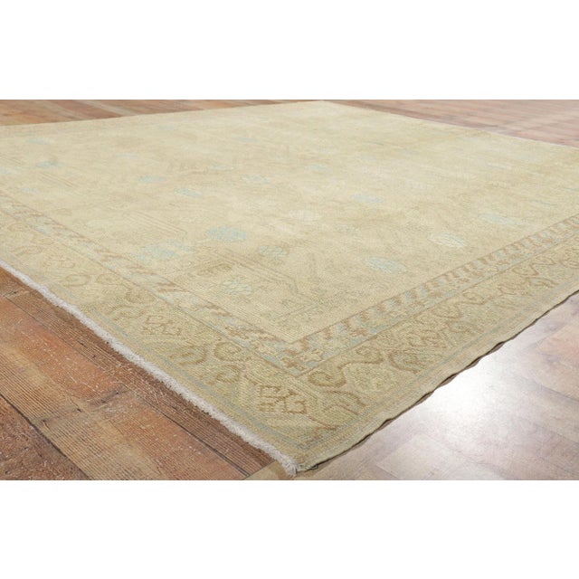 Textile Vintage Earth-Tone Khotan Rug, 08'06 X 09'07 For Sale - Image 7 of 10