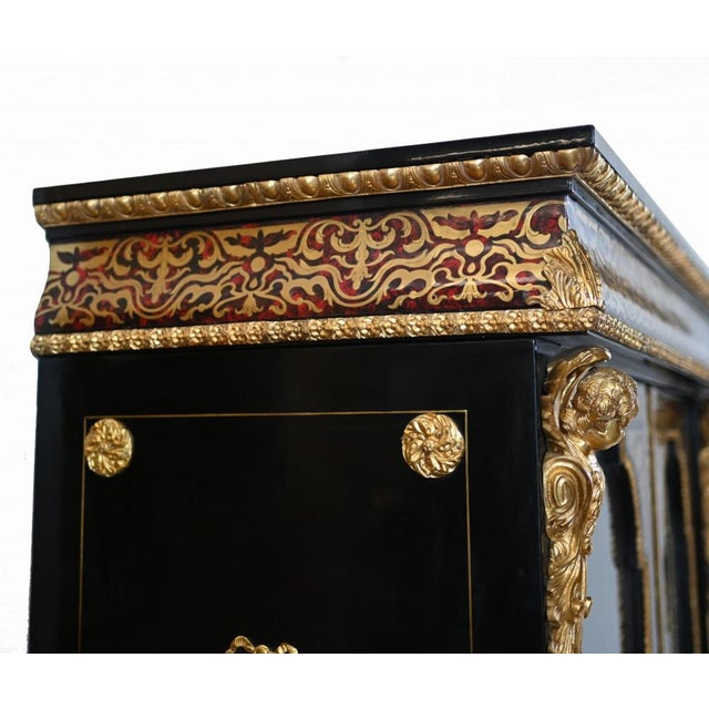 French Boulle Vitrine Display Cabinet For Sale - Image 6 of 15